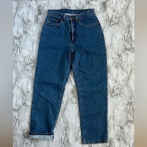 L. L. Bean Double L relaxed fit ski flannel lined jeans size 10‎R vintage Mexico